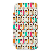 Retrowijnflessen en -glazen incipio iPhone portemonnee hoesje (Voorkant Agenda)