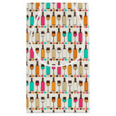 Retrowijnflessen en -glazen klein cadeauzakje (Achterkant)