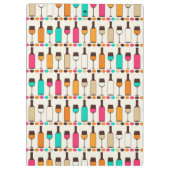 Retrowijnflessen en -glazen klembord (Achterkant)