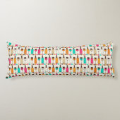 Retrowijnflessen en -glazen lichaamskussen (Voorkant)