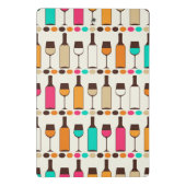 Retrowijnflessen en -glazen mini klembord (Achterkant)