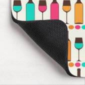 Retrowijnflessen en -glazen muismat (Hoek)