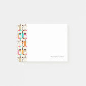 Retrowijnflessen en -glazen post-it® notes (Voorkant)
