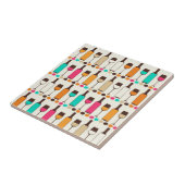 Retrowijnflessen en -glazen tegeltje (Zijkant)