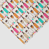 Retrowijnflessen en -glazen tissuepapier (Detail)