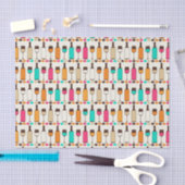 Retrowijnflessen en -glazen tissuepapier (Craft)