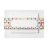 Retrowijnflessen en -glazen uitnodigingen wikkel (Voorkant Voorbeeld)