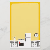 Retrowitkeukenbakkerij Briefpapier (Voorkant)