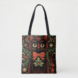 RetroXmasCat Tote Bag