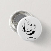 Retrozangdier Ronde Button 3,2 Cm (Voorkant /achterkant)