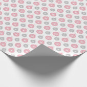 Retroze en zilveren ornamenten Verpakkingspapier Cadeaupapier (Hoek)