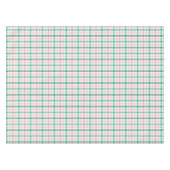 Retroze roze en groen houndstooth plaid-patroon tafelkleed (Voorkant (Horizontaal))