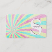 Retrozonnebrandolie snoep  visitekaartje (Voorkant)