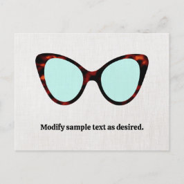 Retrozonnebril Briefkaart