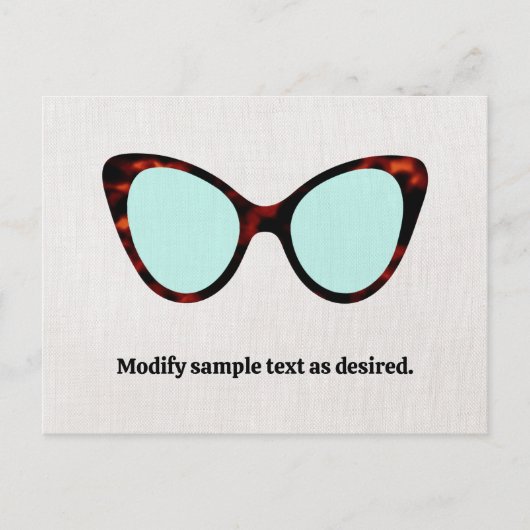 Retrozonnebril Briefkaart (Voorkant)