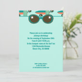 Retrozonnebrillen en Surfboards Kaart (Staand voorkant)