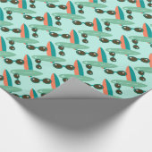 Retrozonnebrillen en surfplanken cadeaupapier (Hoek)