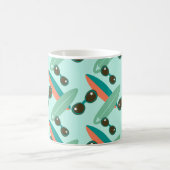 Retrozonnebrillen en surfplanken koffiemok (Center)