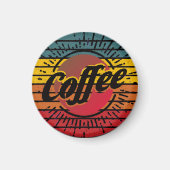 Retrozonnekoffie Magneet (Voorkant)