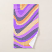 Retrozwammen - paars en oranje bad handdoek (Handdoek)