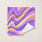 Retrozwammen - paars en oranje bad handdoek (Wasdoekje)