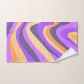 Retrozwammen - paars en oranje bad handdoek (Handdoek)