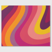 Retrozwammen - zonsondergang cadeaupapier (Vlak)