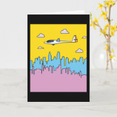 retrozweefvliegtuig kaart (Gele Bloem)