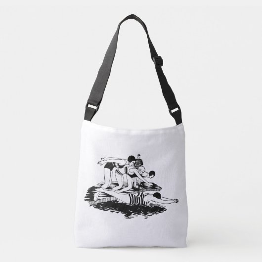 Retrozwemmers Crossbody Tas (Voorkant)