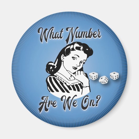 Retrp Bunco Op welk nummer staan we Magneet (Voorkant)