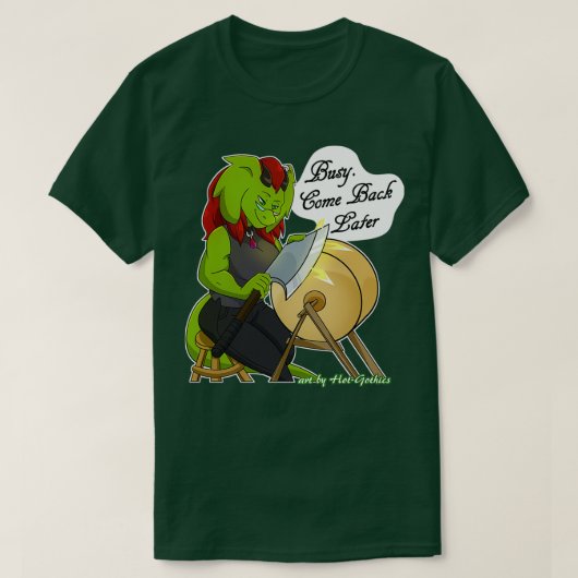 Retsis Sharpening Ax Bezig Kom later terug T-shirt (Design voorkant)