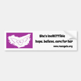 Rett Syndrome Angel Bumpersticker voor haar