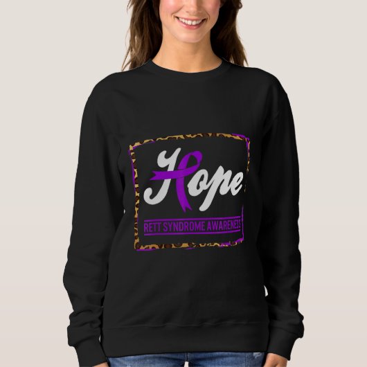 Rett Syndrome Awareness Hope Warrior Support Purpl Trui (Voorkant)