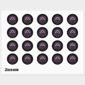 RETT Syndrome Awareness Paarse Rainbow Hope Squad Ronde Sticker (Vel)