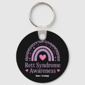 RETT Syndrome Awareness Paarse Rainbow Hope Squad Sleutelhanger (Voorkant)