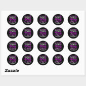 Rett Syndrome Bewustmakingsfamilie oktober Purpl Ronde Sticker (Vel)