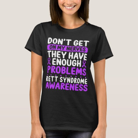 Rett Syndrome Ribbon Rett Syndrome Awareness T-shirt (Voorkant)