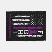 Rett Syndrome Warrior US Flag Down Syndroom Fleece Deken (Voorkant (Horizontaal))