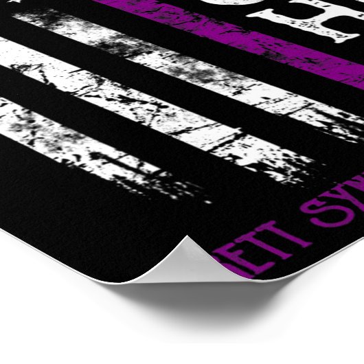 Rett Syndrome Warrior US Flag Down Syndroom Poster (Hoek)