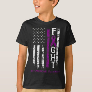Rett Syndrome Warrior US Flag Down Syndroom T-shirt