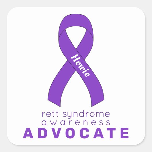 Rett syndroom Advocate White Square Sticker (Voorkant)