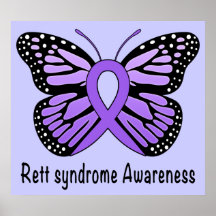 Rett syndroom Butterfly Awareness Ribbon of Hope