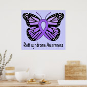 Rett syndroom Butterfly Awareness Ribbon of Hope Poster (Keuken)