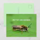 Rettet die Bienen Briefkaart (Voorkant / Achterkant)