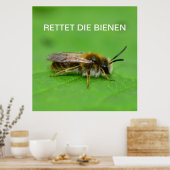 Rettet die Bienen Poster (Keuken)