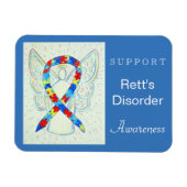 Rett's Disorder Awareness Ribbon Angel Magnet Magneet (Horizontaal)