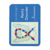 Rett's Disorder Awareness Ribbon Angel Magnet Magneet (Verticaal)