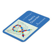 Rett's Disorder Awareness Ribbon Angel Magnet Magneet (Linkerzijde)