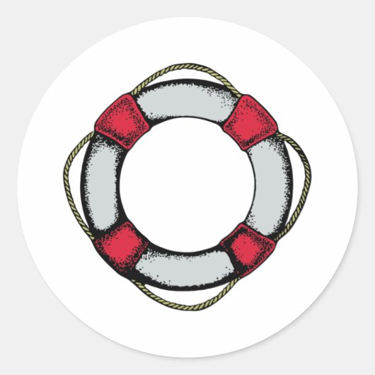 rettungsring life saver ronde sticker (Voorkant)