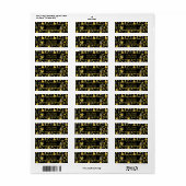 Return Address Christmas Gold Santa Snowman Etiket (Full Sheet)